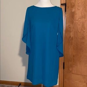 Ab studio tulip sleeve dress teal